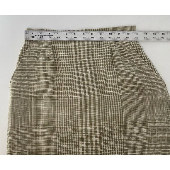 Vintage Evan Picone Plaid Textured‎ A-Line Skirt Union Label Made In USA Sz 8 - Picture 11 of 13